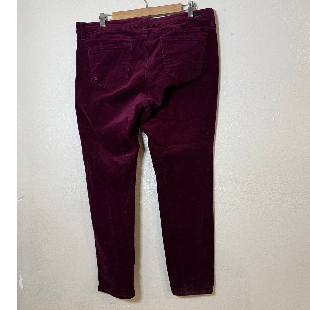 Kut from the Kloth Women Corduroy Pants 12 Petite Burgundy Diana Skinny Classic - Picture 4 of 10
